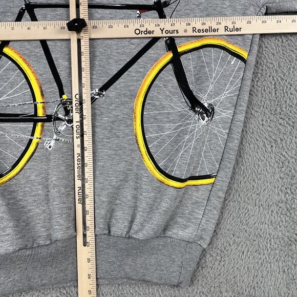 Amsterdam Biketown Fox Originals Grey Unisex Bicycle Hoodie Sz Large - Picture 5 of 7
